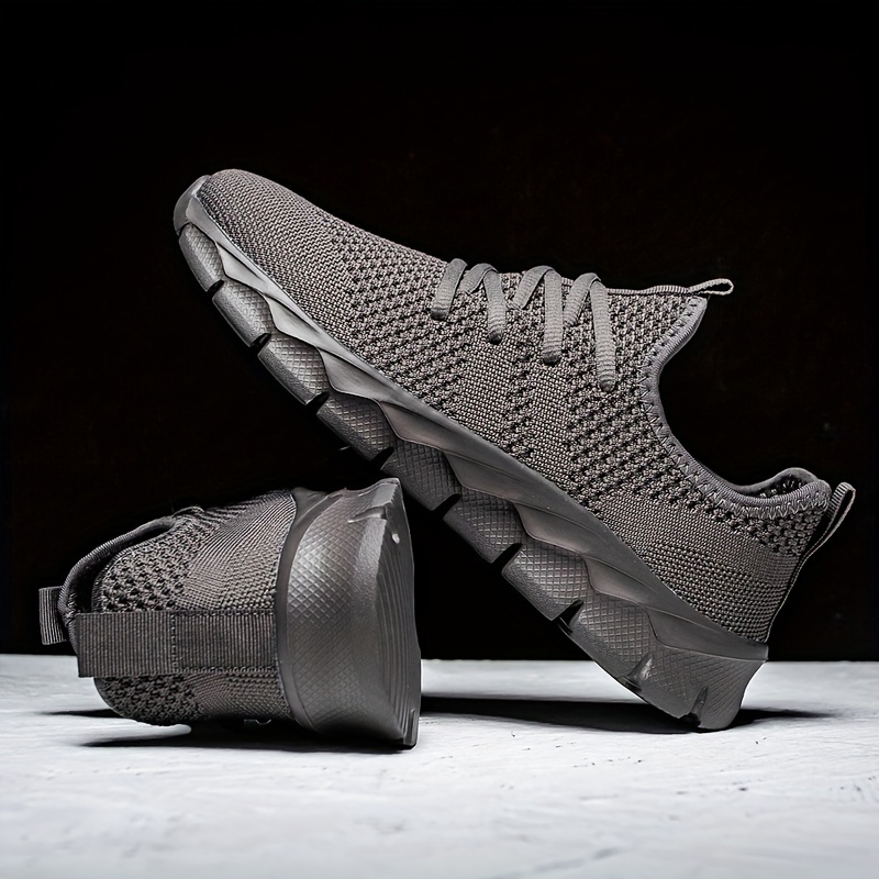 breathable running shoes, mens lace up sneakers casual walking shoes comfortable and breathable running shoes plus sizes available details 5